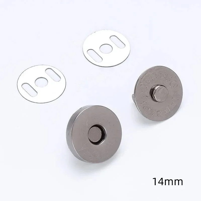 lot de 10 boutons-pression magnétiques pour sac à main, sac à bandoulière en cuir, portefeuille, sans couture, fermeture à loquet, réparation, diamètre 14mm 18mm