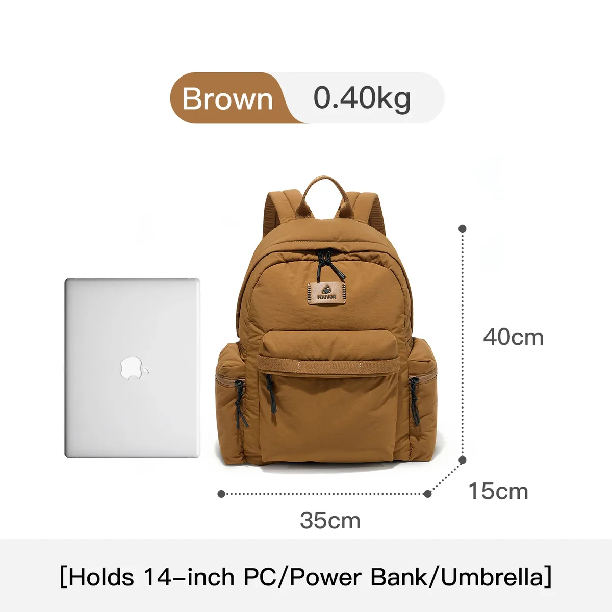 sac à dos tendance fouvor 2026 pour femme, léger, décontracté, pour voyage, étudiant, école, trajets urbains, cabine, 3072-05