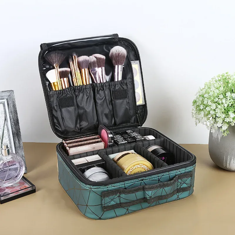 trousse de maquillage étanche, boîte professionnelle, sac à cosmétiques portable pour femmes, pour voyage, sac de rangement de maquillage