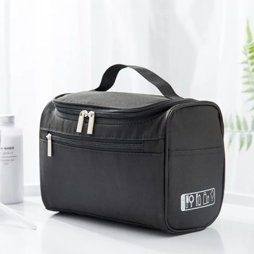 grande trousse de toilette imperméable pour femmes et hommes, organiseur de voyage avec compartiments de rangement