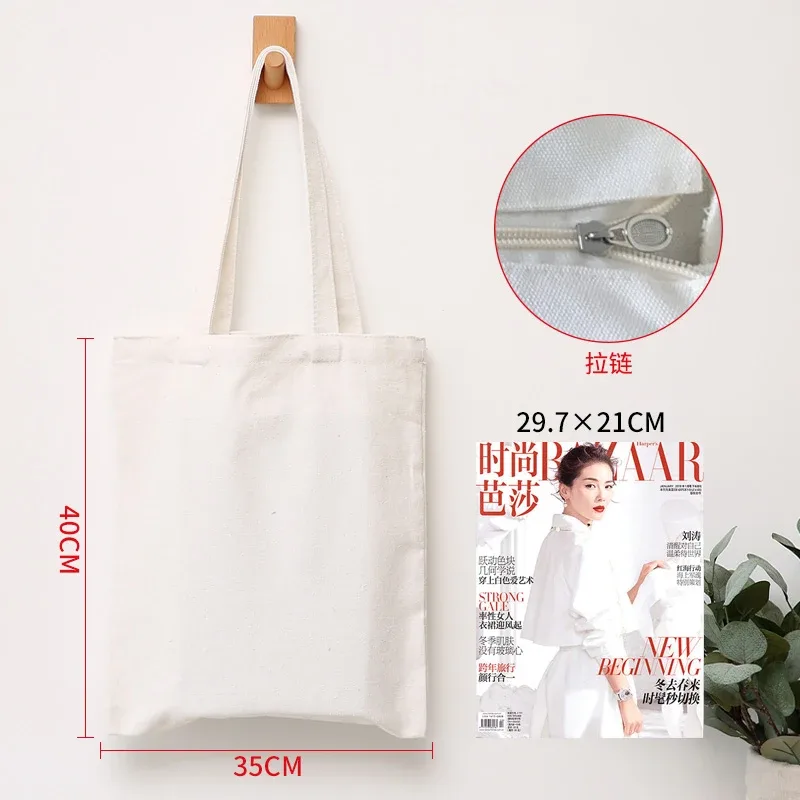 vente en gros de sacs d'épicerie en coton réutilisables personnalisés, 50 pièces/lot, logo imprimé, sac fourre-tout en toile haute capacité