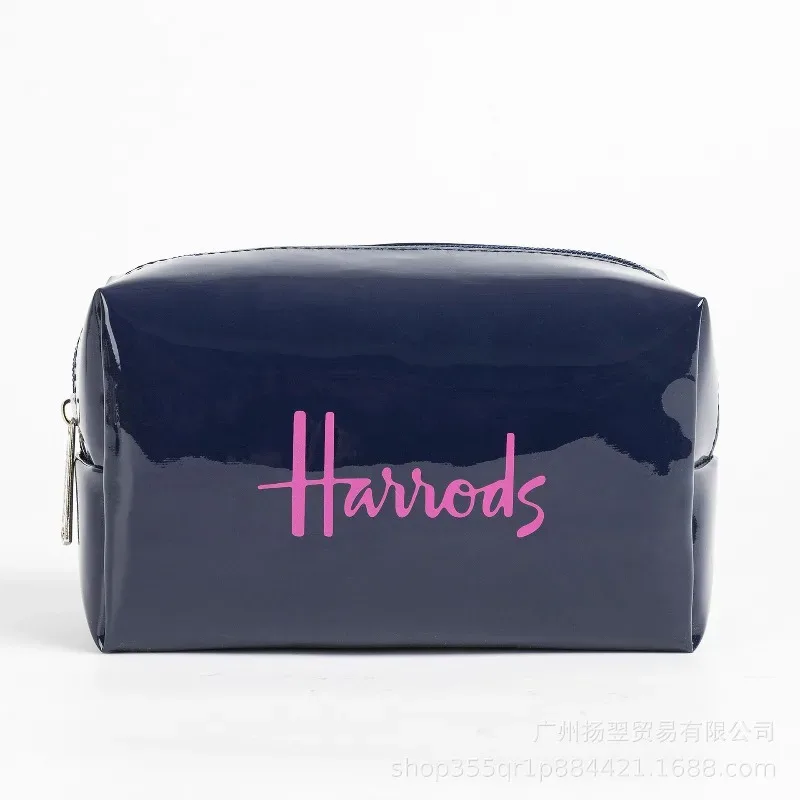 grande trousse de maquillage de voyage imperméable en pvc avec impression de lettrage premium pour un usage quotidien