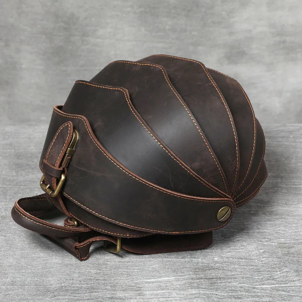 sac à dos s.worker vintage élégant en cuir de vachette, design original, sac à bandoulière en cuir véritable, sac de style individuel beetle