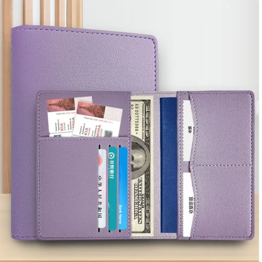 Housse de passeport de voyage en PU, multifonction, plusieurs emplacements pour cartes, sac de passeport, accessoires de voyage, grande capacité