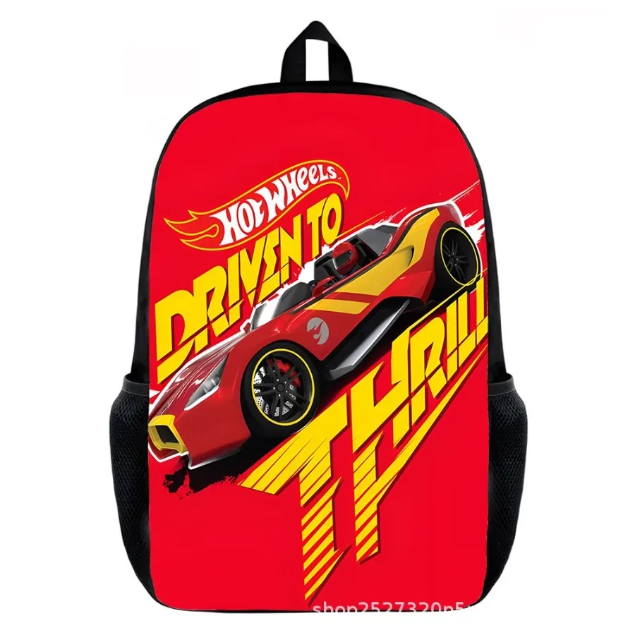 nouveauté : sac à dos pour enfants hot wheels unleashed design battle, imprimé voiture de course, léger, pour garçons