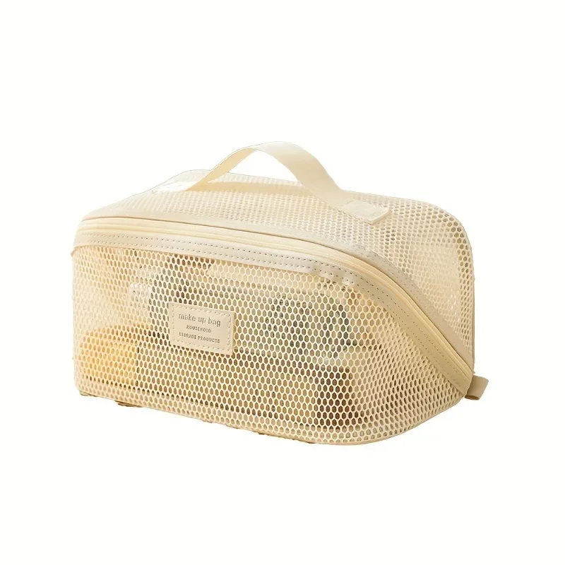 trousse de maquillage femme de luxe, sac de rangement cosmétique, boîte de voyage zippée pour maquillage et articles de toilette
