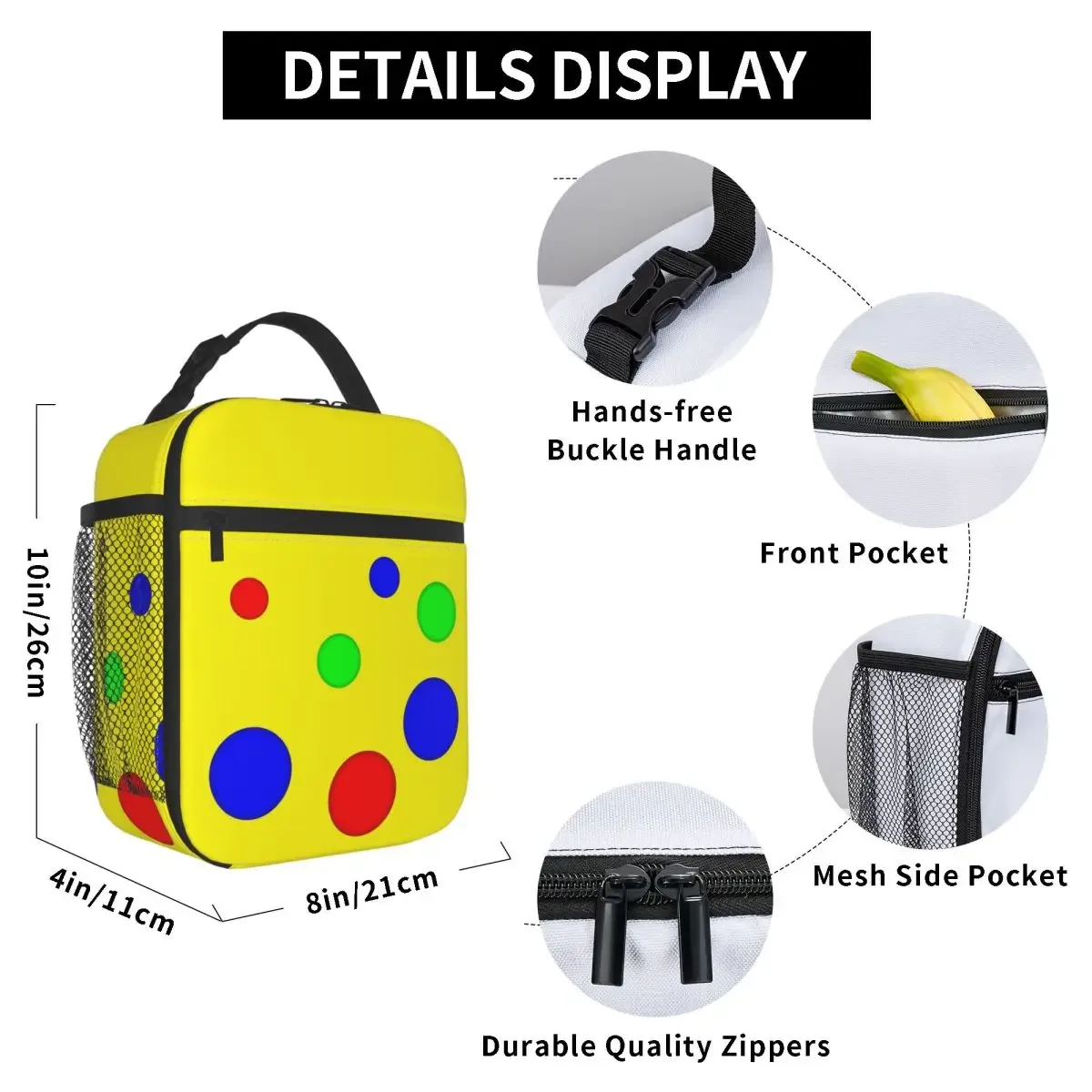 spotty bag mr tumble's spotty sac à lunch isotherme pour femmes et enfants, boîtes à nourriture étanches, sac fourre-tout thermique pour boîte à lunch