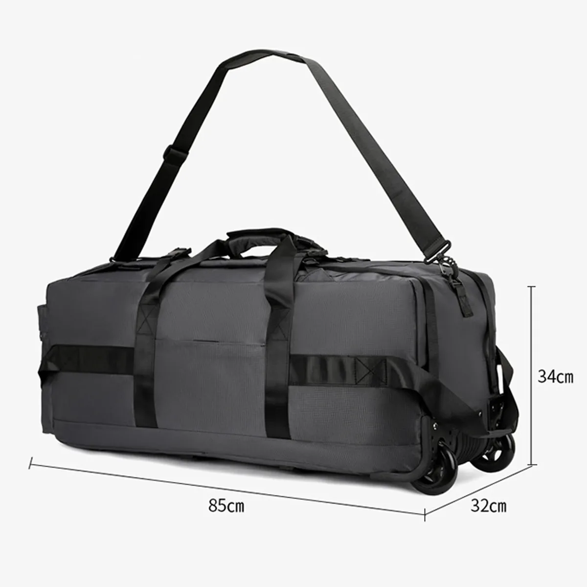 grand sac de sport à roulettes pour voyage d'affaires, sac à dos portable pour la plage, sac de rangement de camping, valise de nuit, vêtements roulants