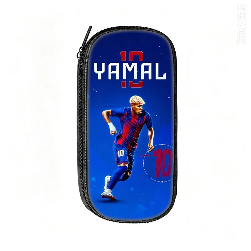 sac à crayons football star l-lamin yamal, trousse à crayons à motif, meilleur cadeau, trousse de maquillage, trousse à crayons de sport pour étudiants, voyage, football