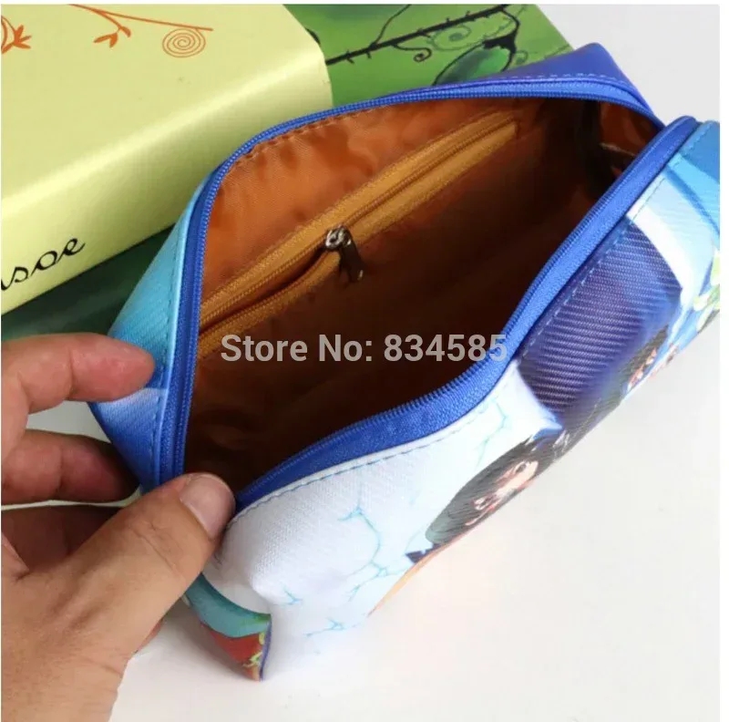 anime kuroko no basket sac à crayons en cuir pu kuroko tetsuya sac à cosmétiques à fermeture éclair trousse de maquillage de voyage