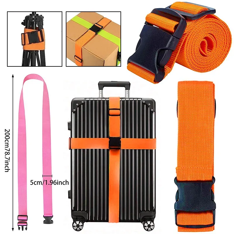 sangle de bagage de voyage réglable avec cadenas à combinaison, ceinture de sécurité antivol pour bagages, sangle de fixation pour l'emballage