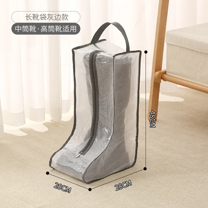 sacs de rangement pour bottes hautes avec fenêtre transparente en pvc, organisateur respirant et anti-poussière, empêche la déformation des bottes hautes pour femmes dans le placard