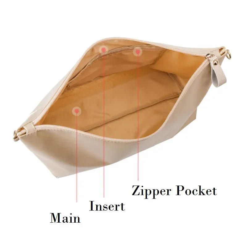 sac d'insertion de organisateur en nylon pour femmes, sac de maquillage de voyage, sacs d'insertion de maquillage multifonctionnels de voyage