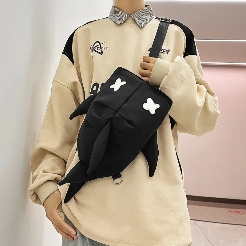 nouveau sac à dos requin japonais, sac à dos polyvalent de grande capacité pour couples, sacs à bandoulière tendance de voyage décontractés pour hommes