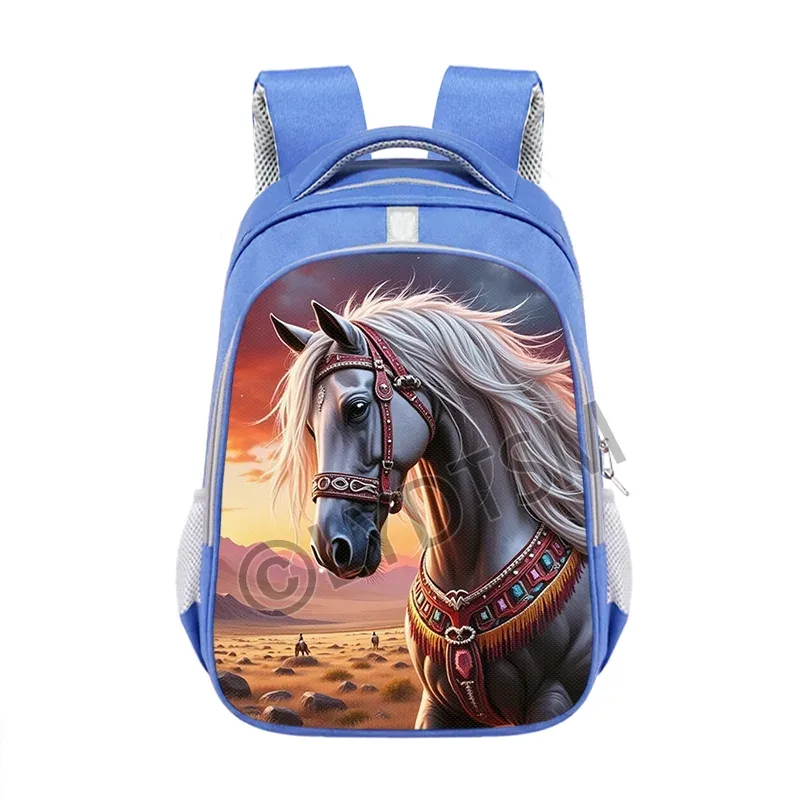 grand sac d'école animal horse pour enfants, cartable poney cool pour adolescents, sac à dos de voyage pour garçons et filles, mode pour enfants