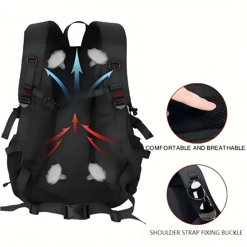 sac à dos de grande capacité, sac professionnel pour la randonnée et l'alpinisme, sac de voyage léger et imperméable, interface usb