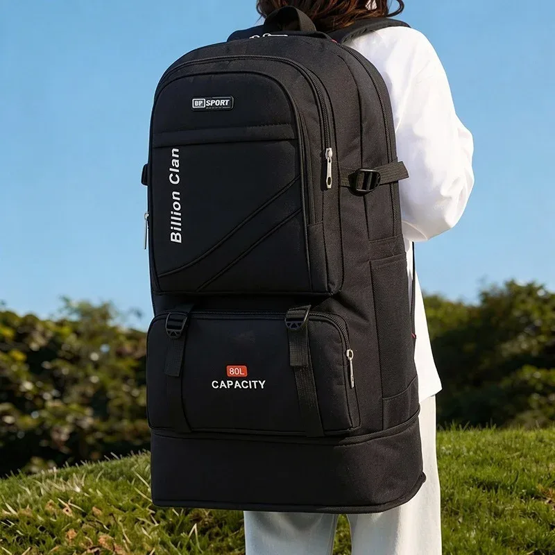 sac à dos extensible de grande capacité 80l pour homme et femme, randonnée en plein air, camping, sac à dos multicolore, bagages de voyage, sac à dos de sport
