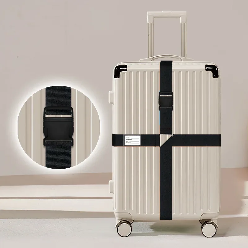 sangle de bagage épaissie avec cadenas à combinaison, anti-explosion et résistante à l'usure, pour accessoires de valise de voyage d'affaires