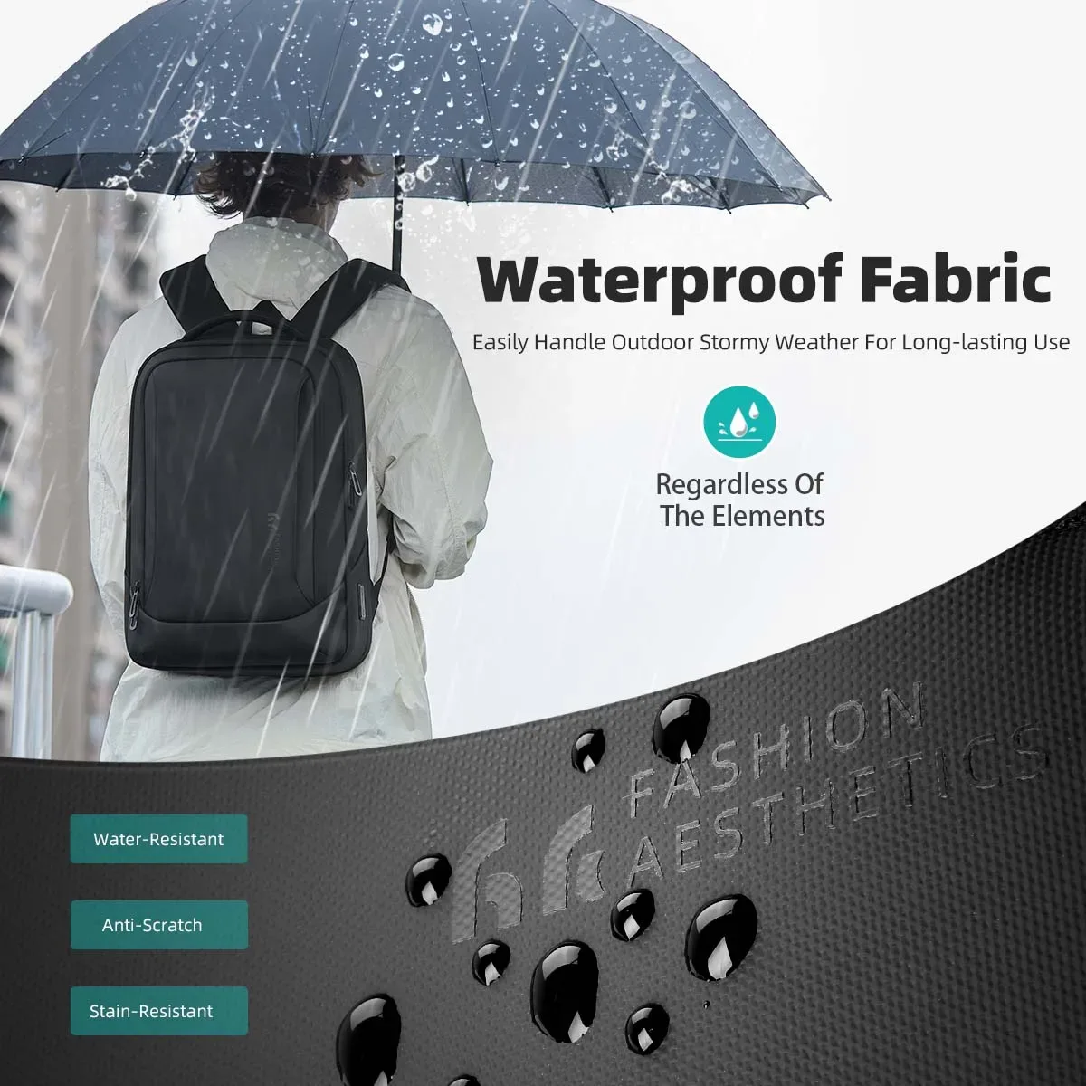 heroic knight-sac à dos de voyage d'affaires pour homme, grande capacité, sac de travail pour ordinateur portable 15.6 ", sac d'école pour garçon, sac avec port usb, mode