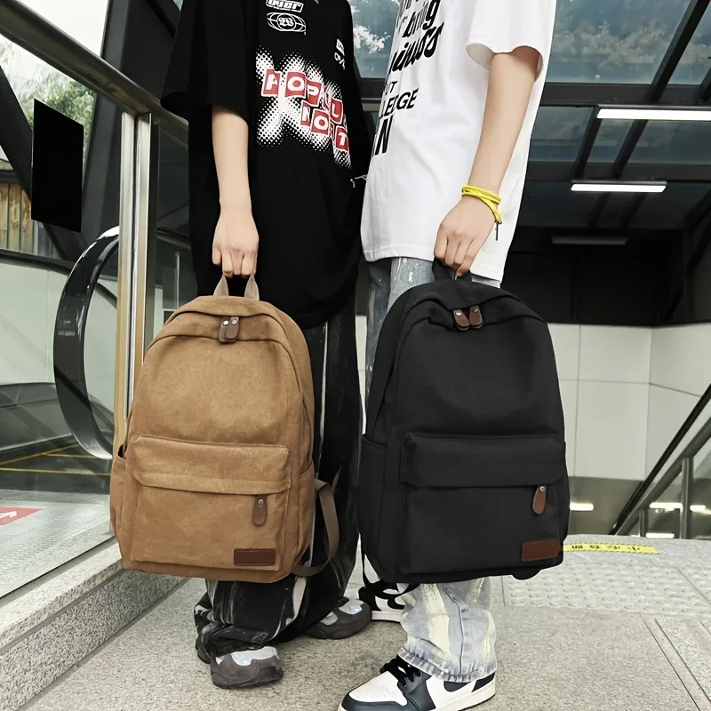 sac à dos réutilisable durable, sac en toile unisexe, sac pour ordinateur portable de bureau et de déplacement quotidien, sacs à dos de haute qualité, sac à bandoulière simple,