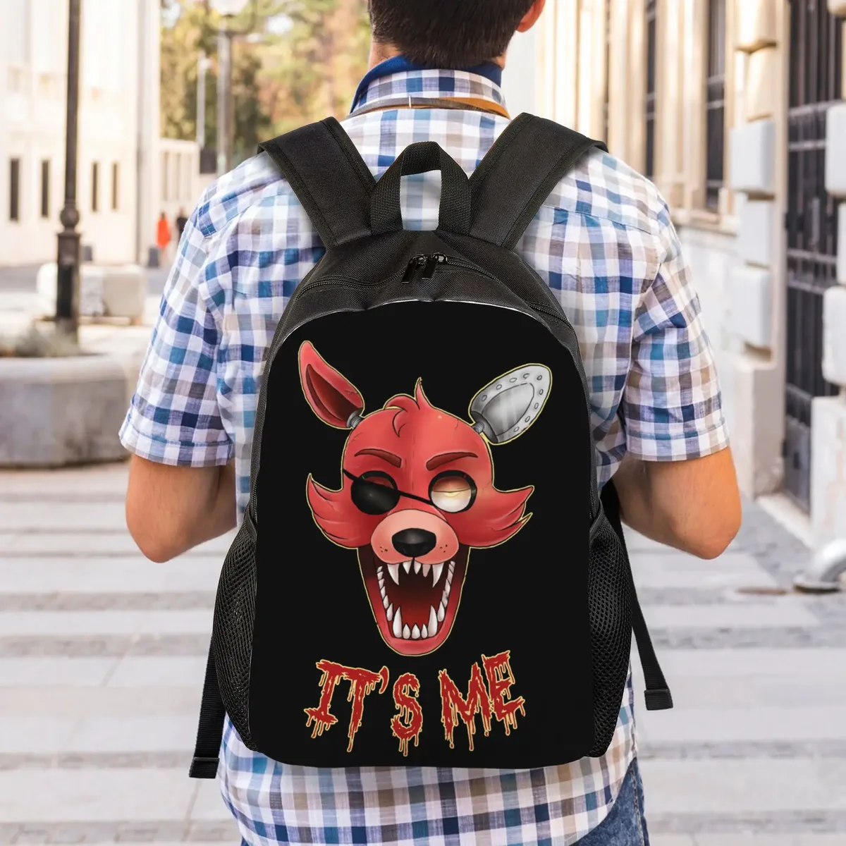 sac à dos foxy fnaf it's me cool, cadeau pour le lycée, la randonnée, les voyages, sac à dos de jeu freddy pour hommes et femmes, sacs en toile pour l'université