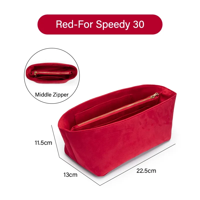 wuta original sac en velours organisateur pour lv speedy 20 25 30 35 sac à main insérer sac à main sac intérieur portable voyage stockage sacs de maquillage