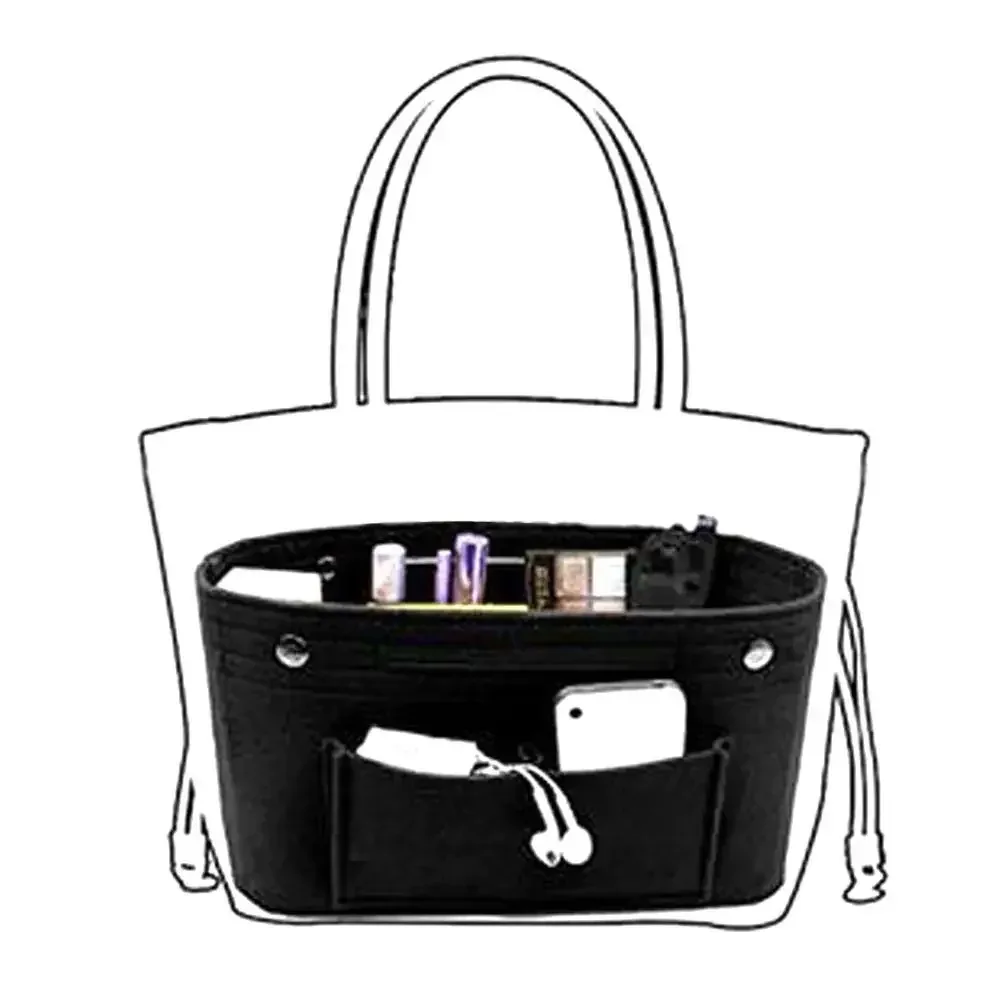 nouvelle pochette souple organisateur feutre insérer sac sac intérieur sac à main insérer sac à main doublure pour longchamp le pliage sac à dos