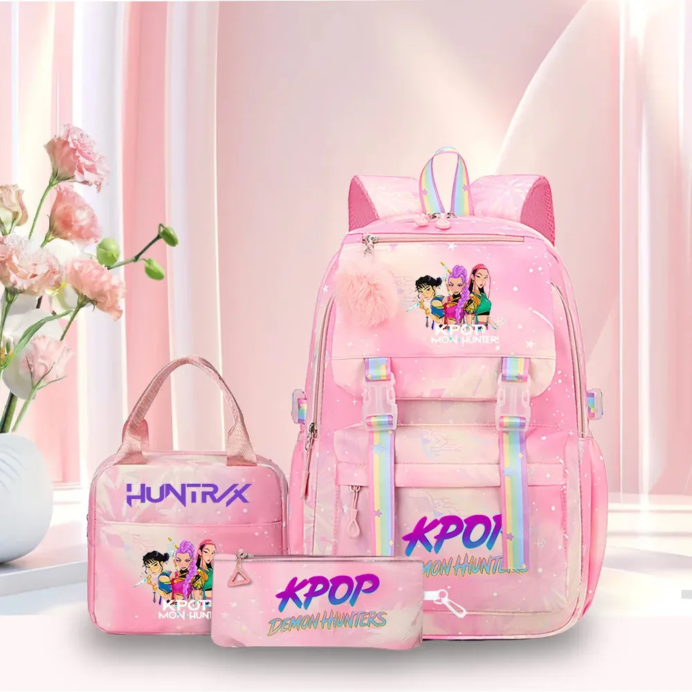 sac à dos kpop demon hunters pour enfants, sacs d'école pour enfants, sacs à dos pour ordinateur portable pour adolescentes et garçons, sacs de voyage pour femmes