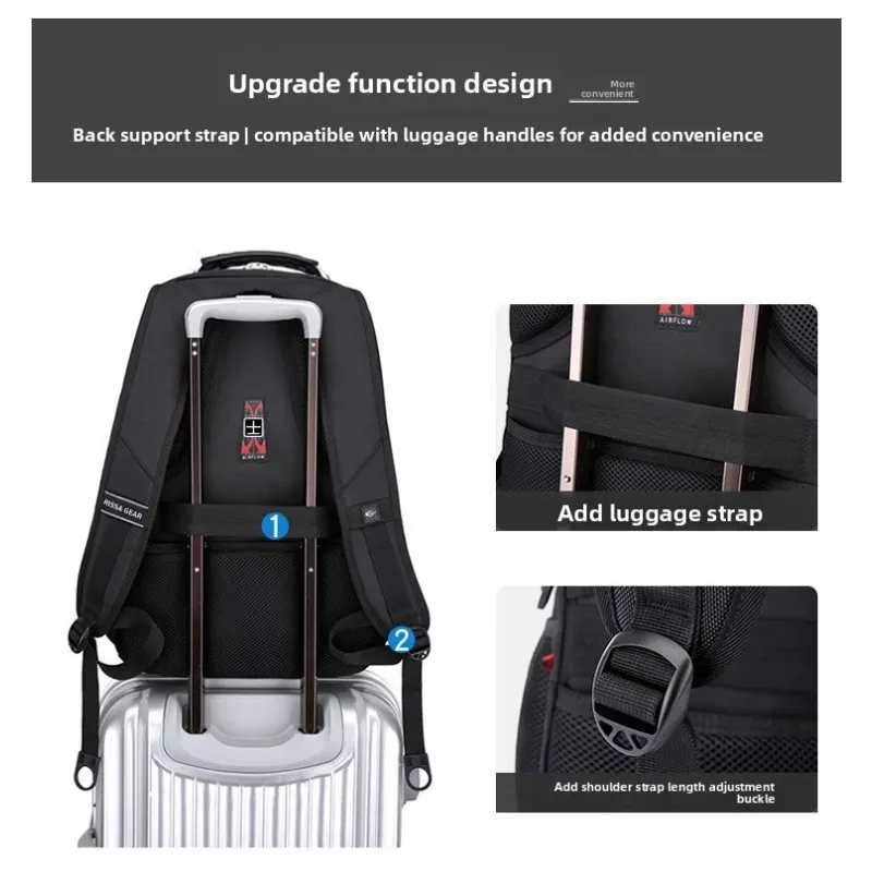 sac à dos imperméable pour hommes, sacs à dos pour ordinateur portable 15.6/17 pouces, sacs de voyage scolaires, sac à dos d'affaires de grande capacité de style suisse, mochila
