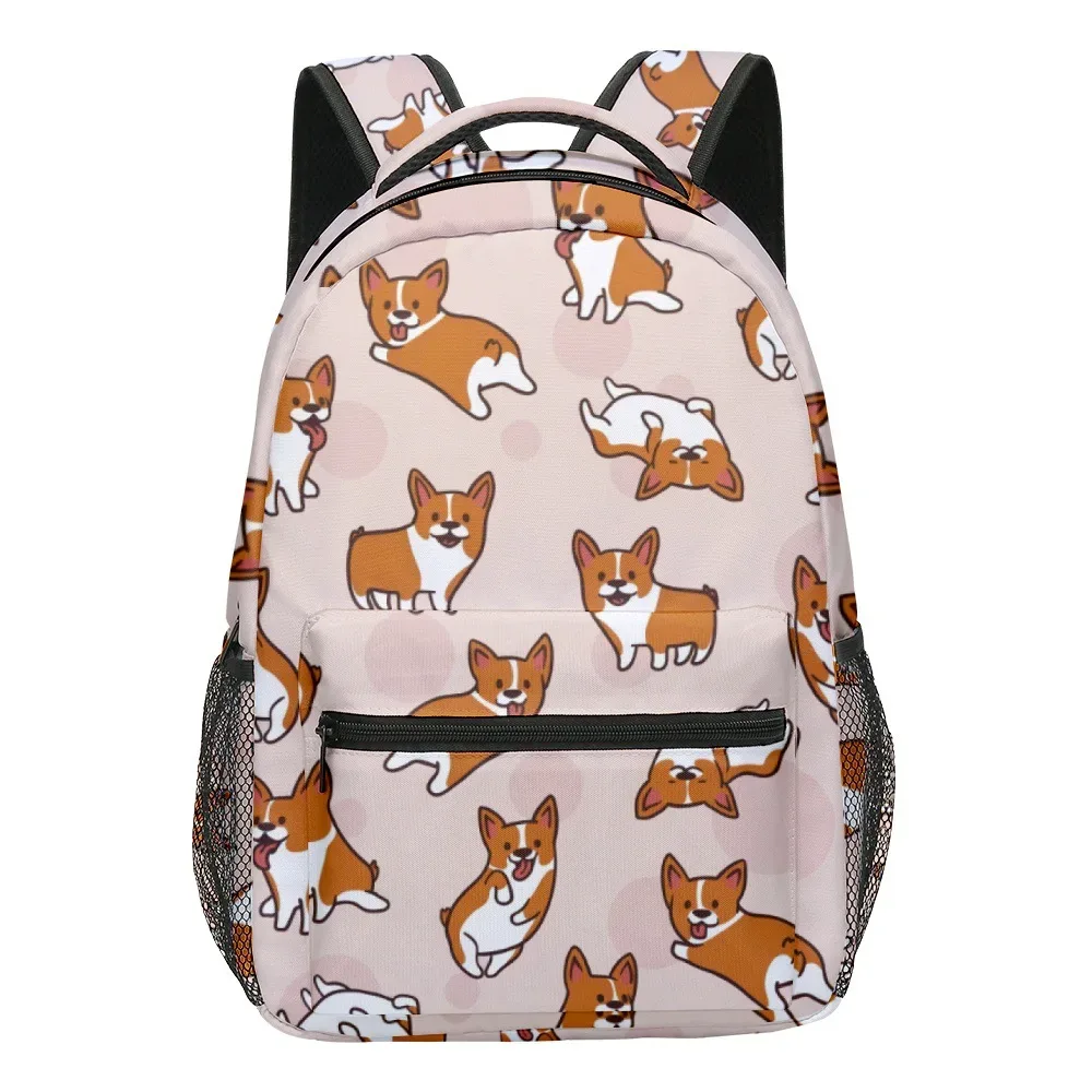 sacs d'école tendance et originaux pour jeunes, sacs de voyage unisexes avec motif chiot, sacs à dos imperméables en oxford avec impression 3d pour ordinateur portable