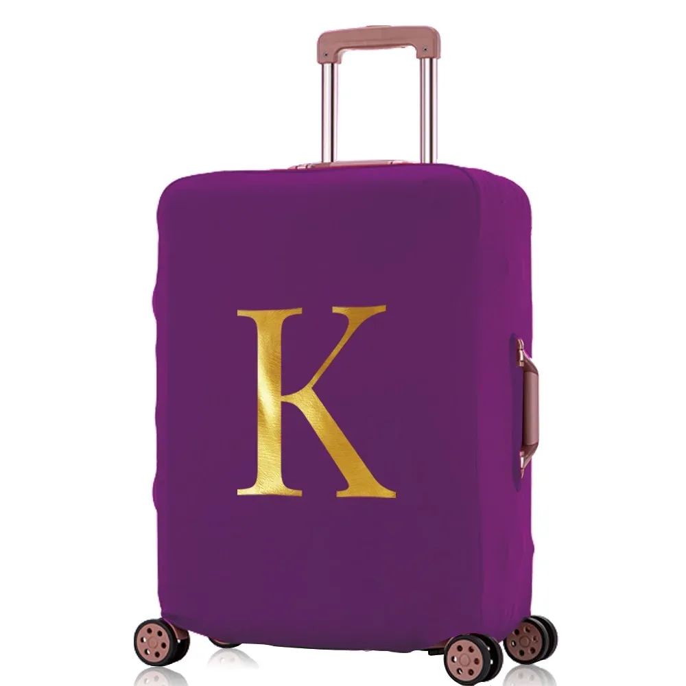 juste anti-poussière pour valise de voyage, housse de protection pour bagages, valise à roulettes de 18 à 28 pouces, série initiales imprimées, accessoires de voyage