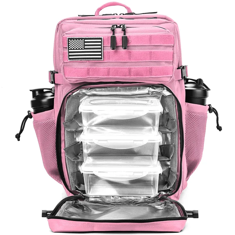45l repas préparation gestion sac à dos gymnastique tactique étanche isolé déjeuner refroidisseur sac randonnée camping voyage sac à dos