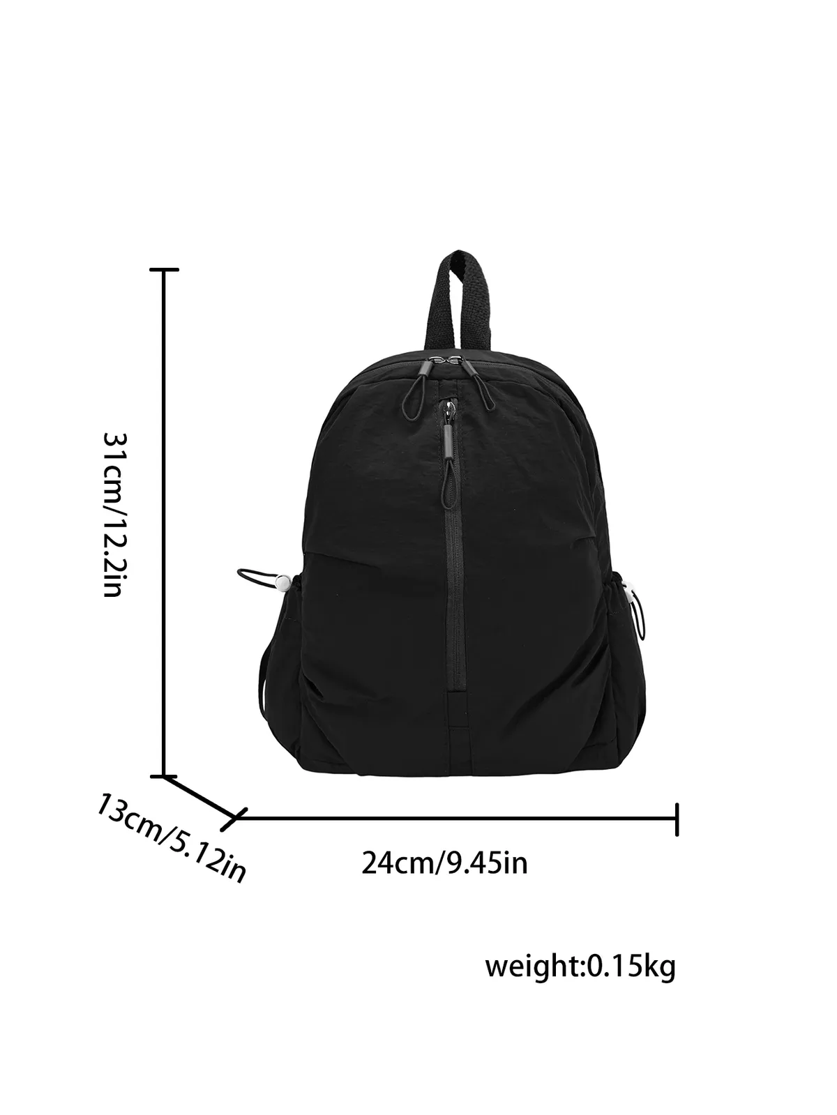 nouveau sac à dos en nylon 2026 – sac à dos décontracté pour voyage et usage quotidien, grande capacité, sac à dos scolaire souple plissé multicolore