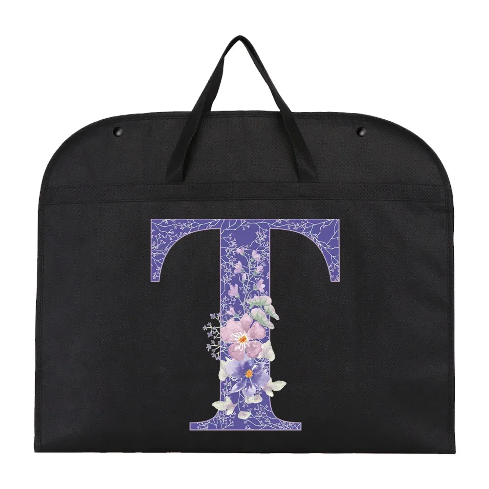 vêtements suspendus housse anti-poussière organisateur robe costume manteau sac de rangement violet fleur sacs à vêtements garde-robe suspendus organisateurs de vêtements