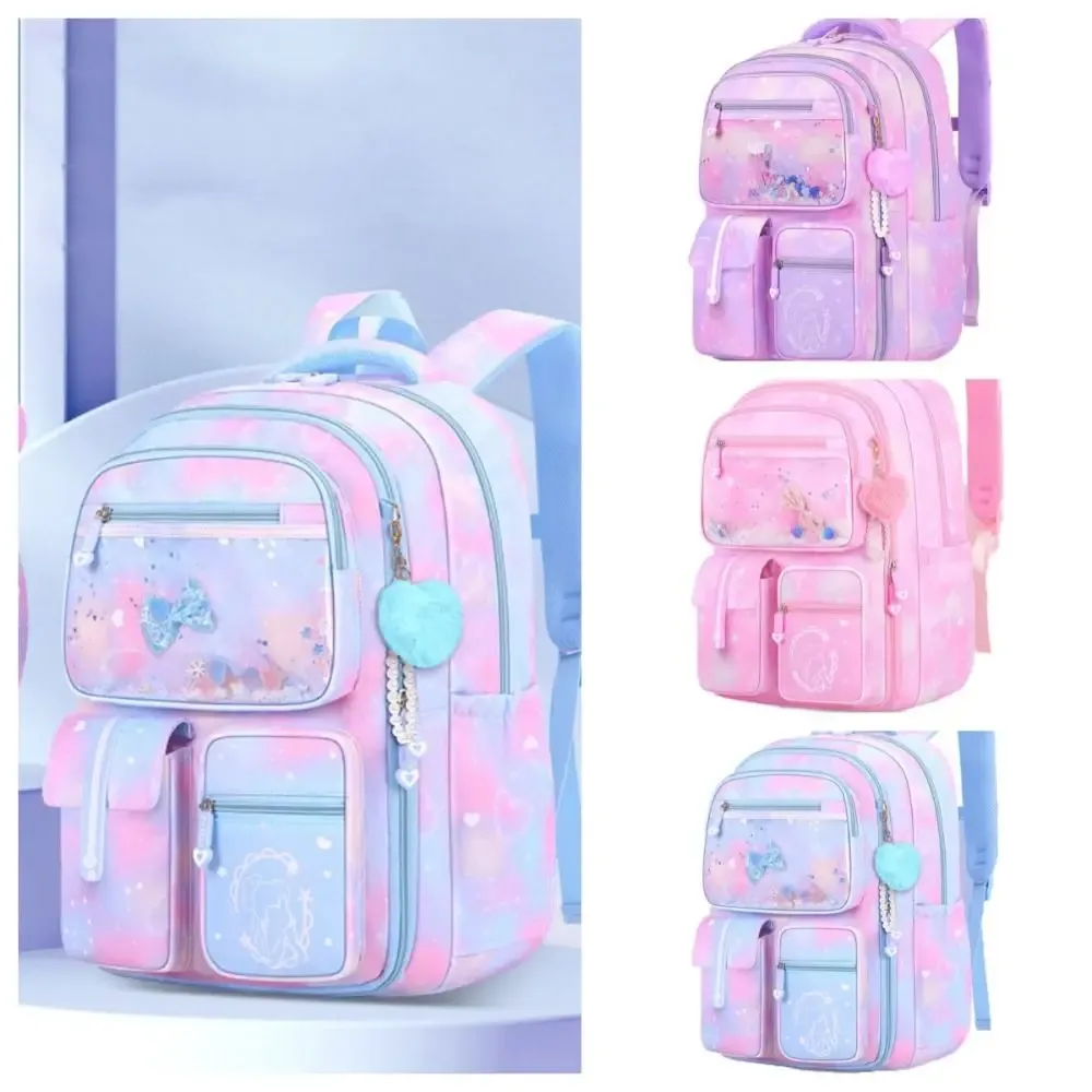 sac à dos enfant à ouverture latérale, multiples poches, style coréen, sac à bandoulière, ouverture style réfrigérateur pour les trajets quotidiens