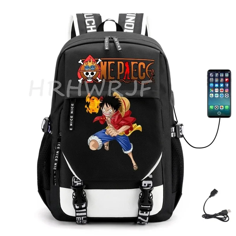 sac à dos one piece en nylon monkey d luffy pour femmes et hommes, sacs d'école décontractés pour voyage en plein air, sac à dos de randonnée, mochilas de sport