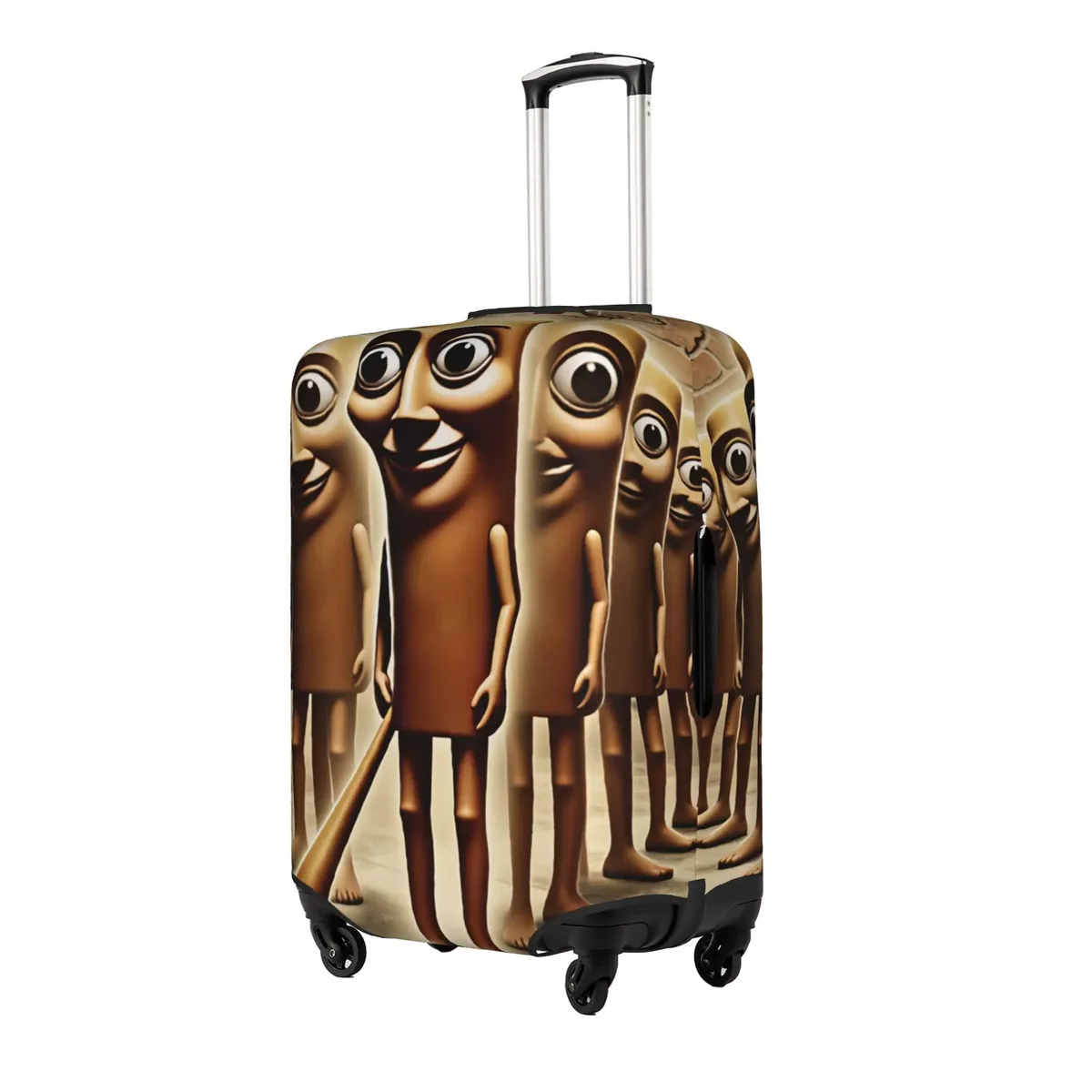 housse de protection élastique pour valise, motif humoristique italien tung tung tung sahur funk, convient aux