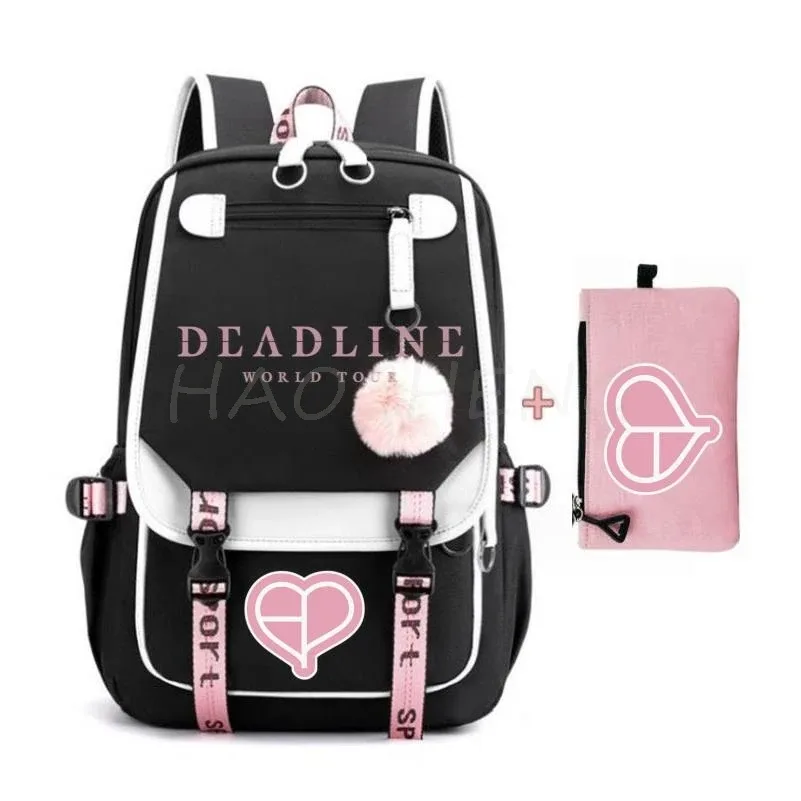 sacs à dos pour étudiants, sacs d'école roses, sacs de voyage tendance pour adolescentes, ensembles de sacs à dos noirs, roses et violets
