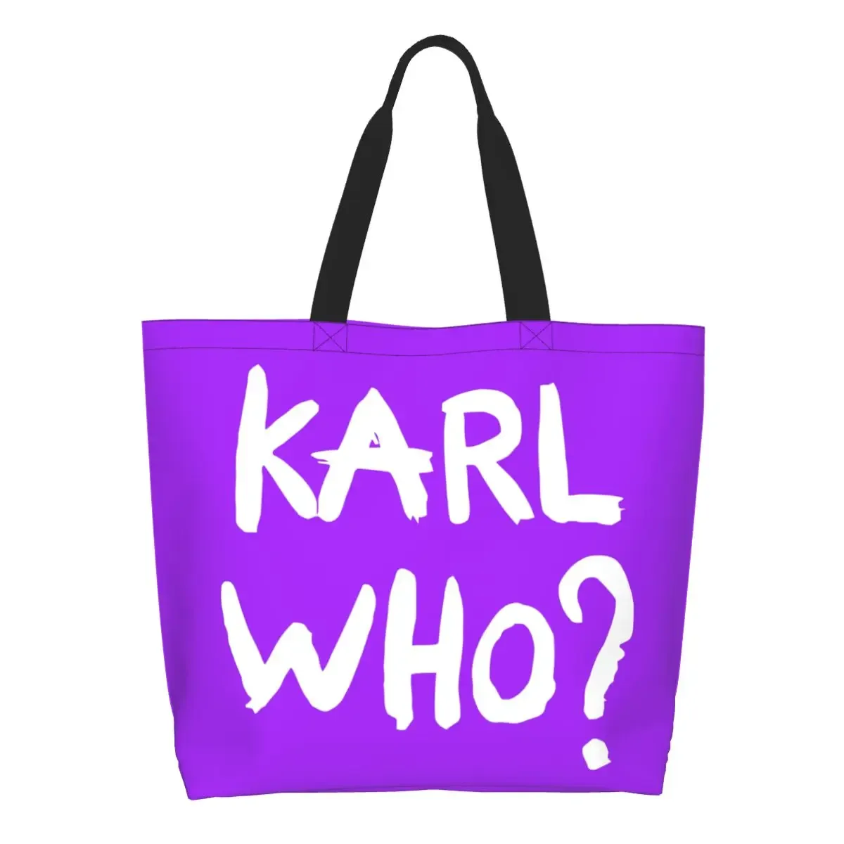 sac fourre-tout d'épicerie personnalisé karl who pour femmes, sac shopper en toile, sacs à main de grande capacité, mode initiée