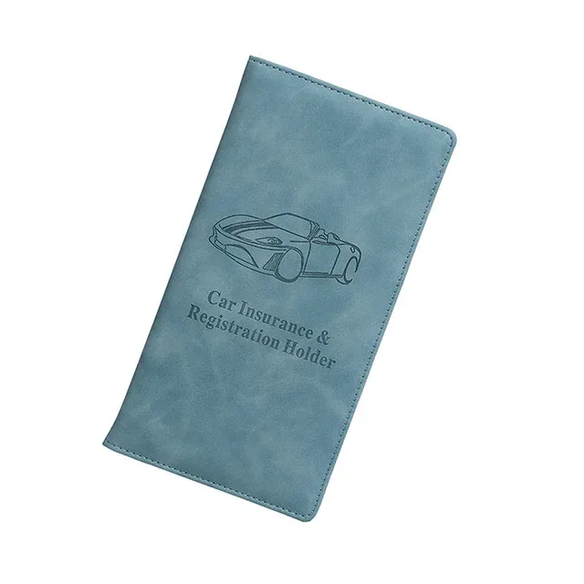 porte-documents de voiture en similicuir de qualité supérieure pour hommes et femmes, organiseur élégant pour ranger de manière sécurisée les papiers d'assurance, la carte grise et les manuels.