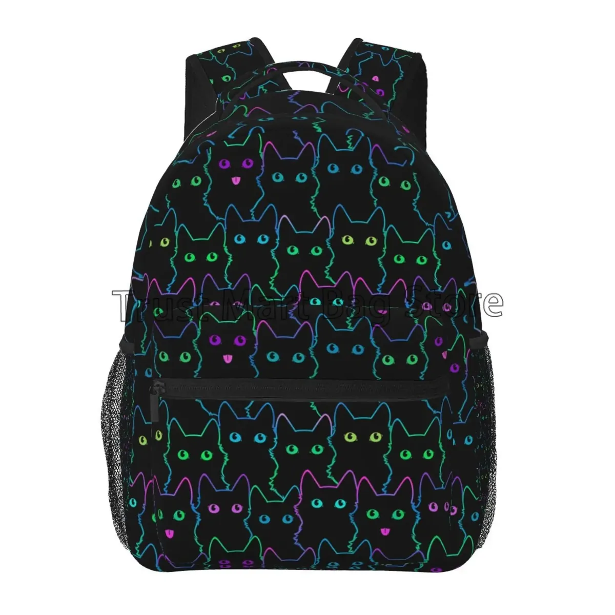 neko atsume anime cartoon mochila sac à dos pour femme, sac à dos de voyage pour filles et garçons, impression de chat mignon, sac initié pour adolescents