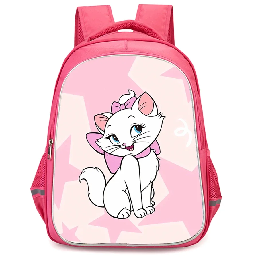 pochettes à double fermeture éclair, motif de dessin animé mma-rie cc-at, unisexe, sac à dos pour enfants de grande capacité de 16 pouces, idéal pour les garçons et les filles âgés de 5 à 10 ans.