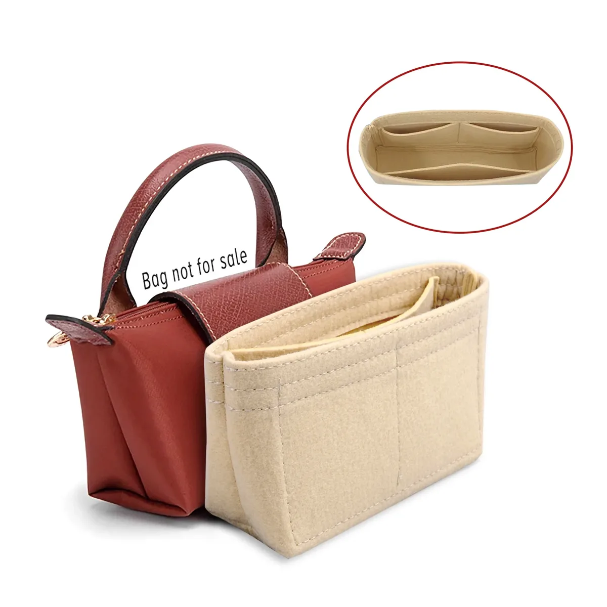organisateur de sac pour longchamp, mini sac de rangement, sac de doublure, sac à main en feutre, sac de doublure