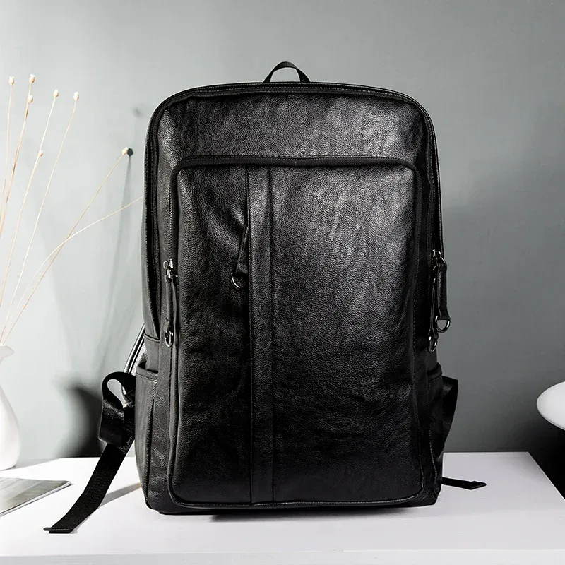 sac à dos en cuir pour hommes, sac à dos décontracté pour adolescents, sac à dos pour ordinateur portable de grande capacité, sacs de voyage de luxe