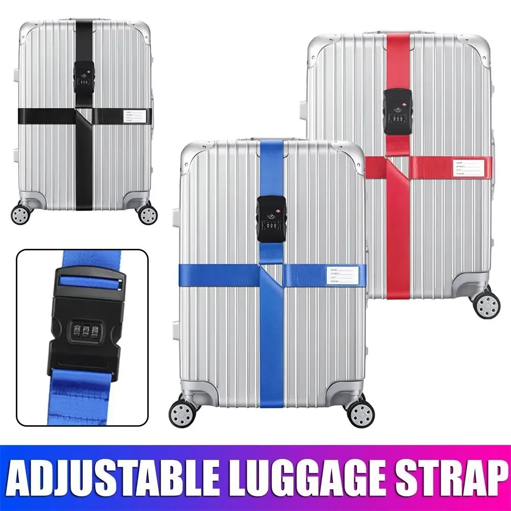 Sangles de bagages en Nylon durables, mot de passe TSA, verrouillage des douanes, valise, ceinture croisée, sangle d'emballage, ceinture de bagages, accessoires de voyage