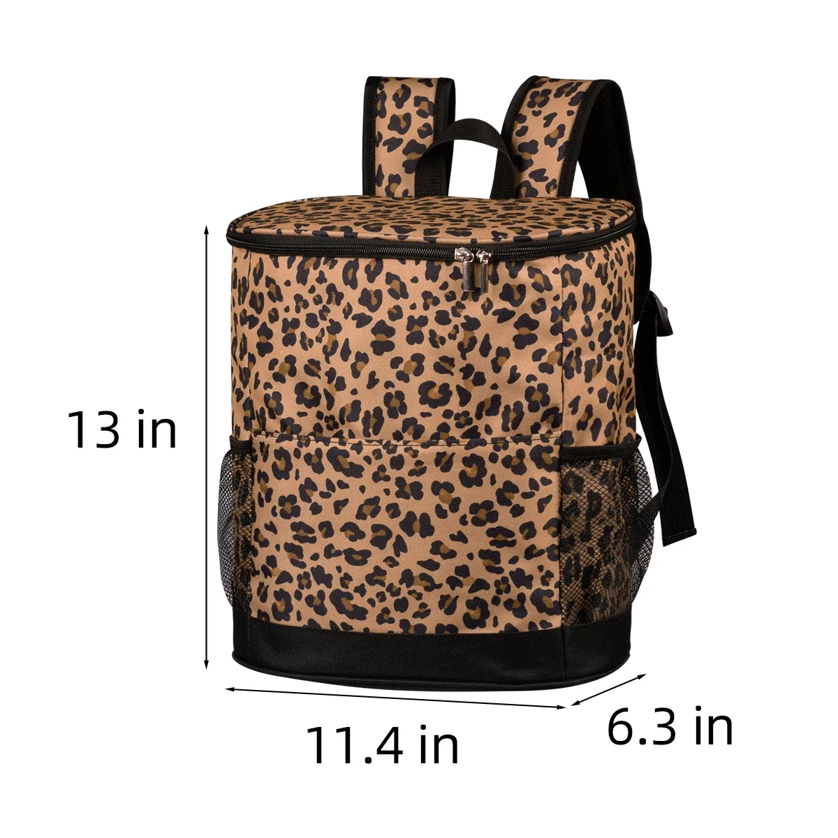 le sac à dos isotherme de voyage en plein air léopard de grande capacité peut contenir 20 canettes, sac à dos anti-fuite, adapté à la plage, au camping, au pique-nique