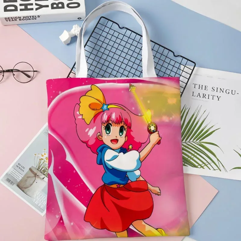 sac fourre-tout minky momo anime pour femme, sacs à provisions réutilisables, sac à main, cuillère à soupe, pliable, coton, initié au gril, fille, 1016wjy