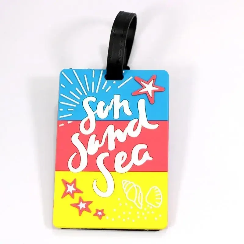 étiquettes de bagage de couleurs, 1 pièce, sacs à dos, étiquettes nominatives de valise, pendentifs, étiquettes d'embarquement d'avion de dessin animé mignon, accessoires de voyage