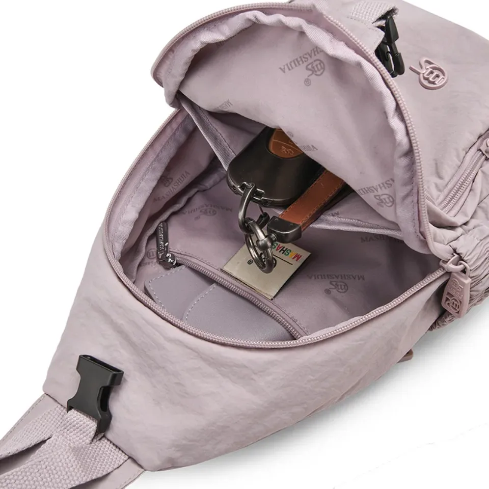sac à bandoulière multifonctionnel 3-en-1 pour femme, convertible en petit sac à dos et sac banane, sac à main léger en nylon