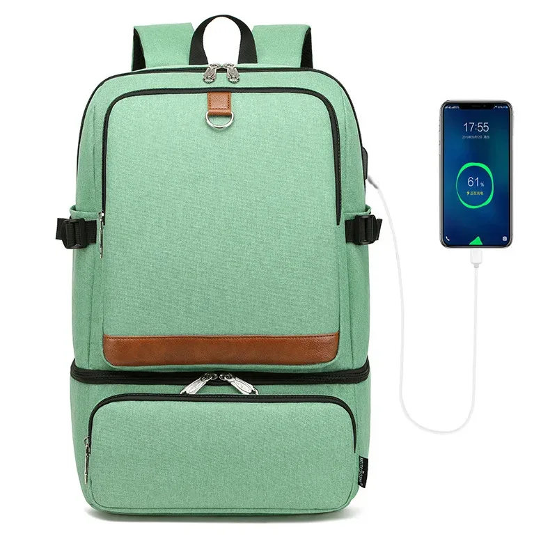 sac à dos isotherme noir pour ordinateur portable, sacs isothermes, compartiment usb, sacs à dos étanches, randonnée en plein air, sac à lunch isotherme, mode